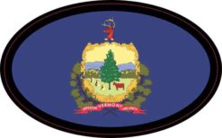 Oval Vermont Flag Sticker