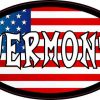 Oval American Flag Vermont Sticker