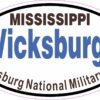 Oval Vicksburg National Military Park Sticker