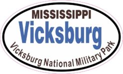 Oval Vicksburg National Military Park Sticker