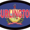 Oval Vermont Flag Burlington Sticker