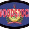 Oval Vermont Flag Woodstock Sticker
