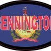 Oval Vermont Flag Bennington Sticker