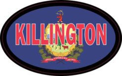 Oval Vermont Flag Killington Sticker