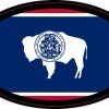 Oval Wyoming Flag Sticker