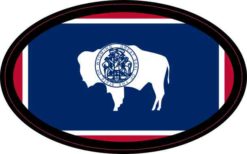Oval Wyoming Flag Sticker