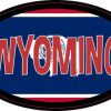 Flag Oval Wyoming Sticker