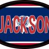 Oval Wyoming Flag Jackson Sticker