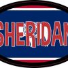 Oval Wyoming Flag Sheridan Sticker