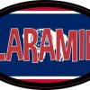 Oval Wyoming Flag Laramie Sticker