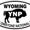 Buffalo Oval Yellowstone National Park Sticker