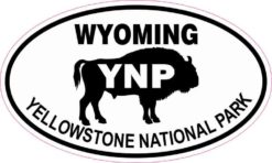 Buffalo Oval Yellowstone National Park Sticker