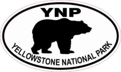 Bear Oval Yellowstone National Park Sticker