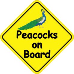 Peacocks on Board Sticker