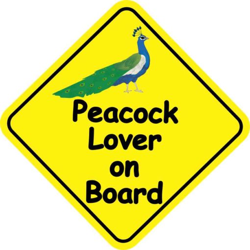 Peacock Lover on Board Sticker