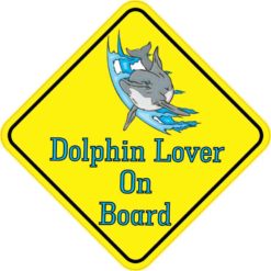 Dolphin Lover On Board Sticker