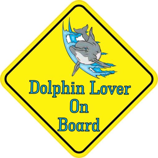 Dolphin Lover On Board Sticker