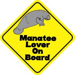 Manatee Lover On Board Sticker