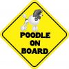 Poodle On Board Sticker