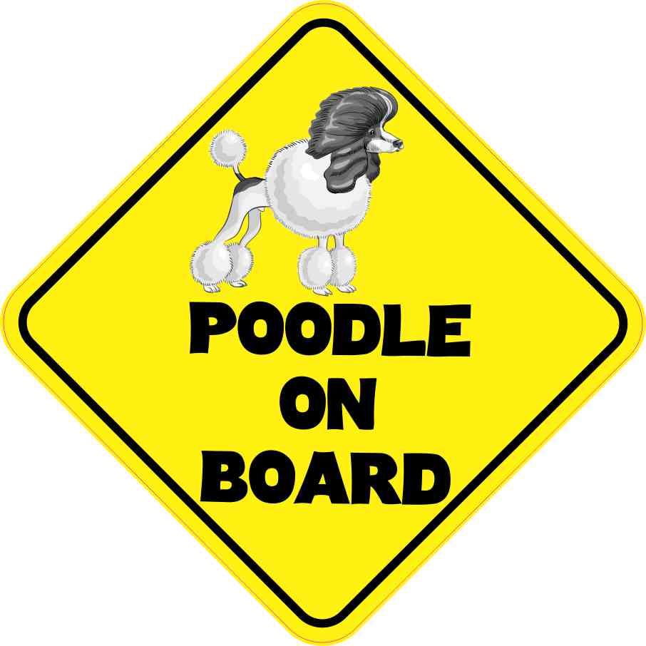 Poodle On Board Sticker