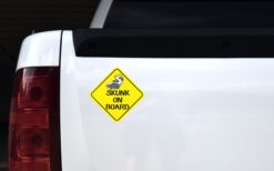 Alternative view of 6in x 6in Skunk On Board Magnet