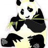 Left-Facing Panda Sticker