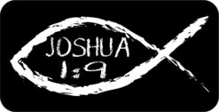 Christian Fish Joshua 1:9 Magnet
