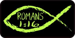 Christian Fish Romans 1:16 Magnet