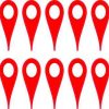 Red Map Pointer Stickers