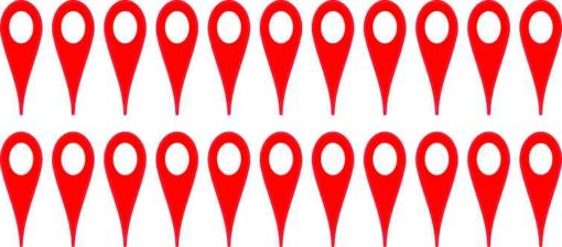 Red Map Pointer Stickers