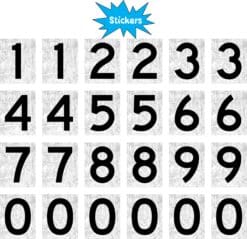 1in x 0.8in Distressed Background Mailbox Number s