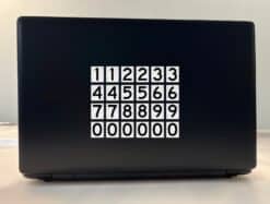 1in x 0.8in Distressed Background Mailbox Number s