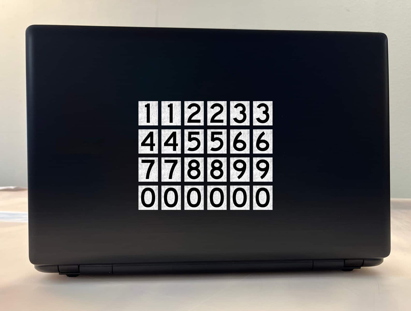 1in x 0.8in Distressed Background Mailbox Number s
