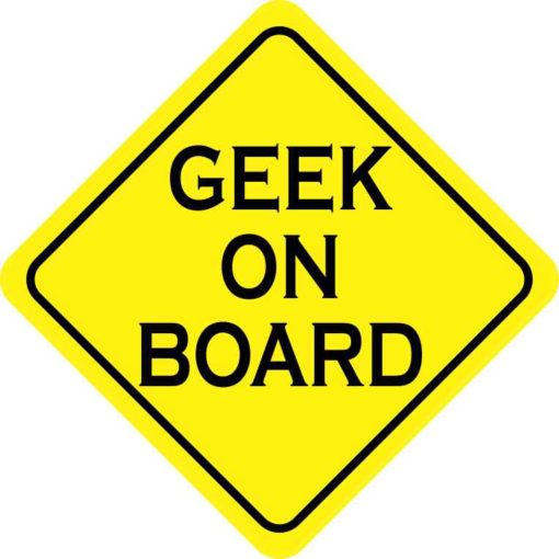 Geek On Board Magnet