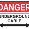 Danger Underground Cable Magnet