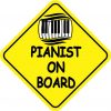 Pianist On Board Magnet