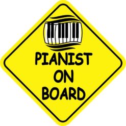 Pianist On Board Sticker