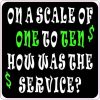 On a Scale of One to Ten Tip Sticker