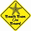 Beach Bum On Board Magnet