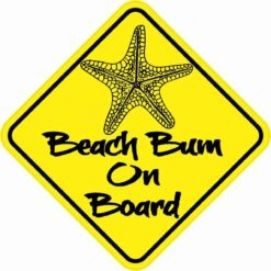Beach Bum On Board Magnet
