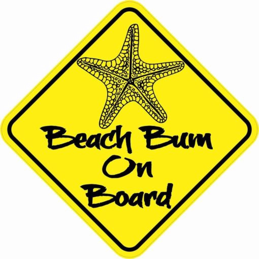 Beach Bum On Board Sticker