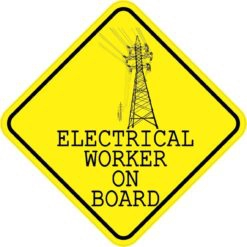 Electrical Worker On Board Magnet