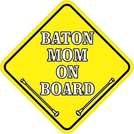 Baton Mom On Board Sticker