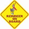 Reindeer On Board Sticker