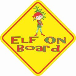 Elf On Board Sticker