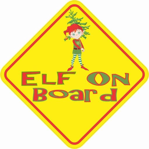 Elf On Board Sticker