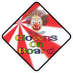 Clowns On Board Magnet