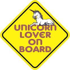 Unicorn Lover On Board Sticker