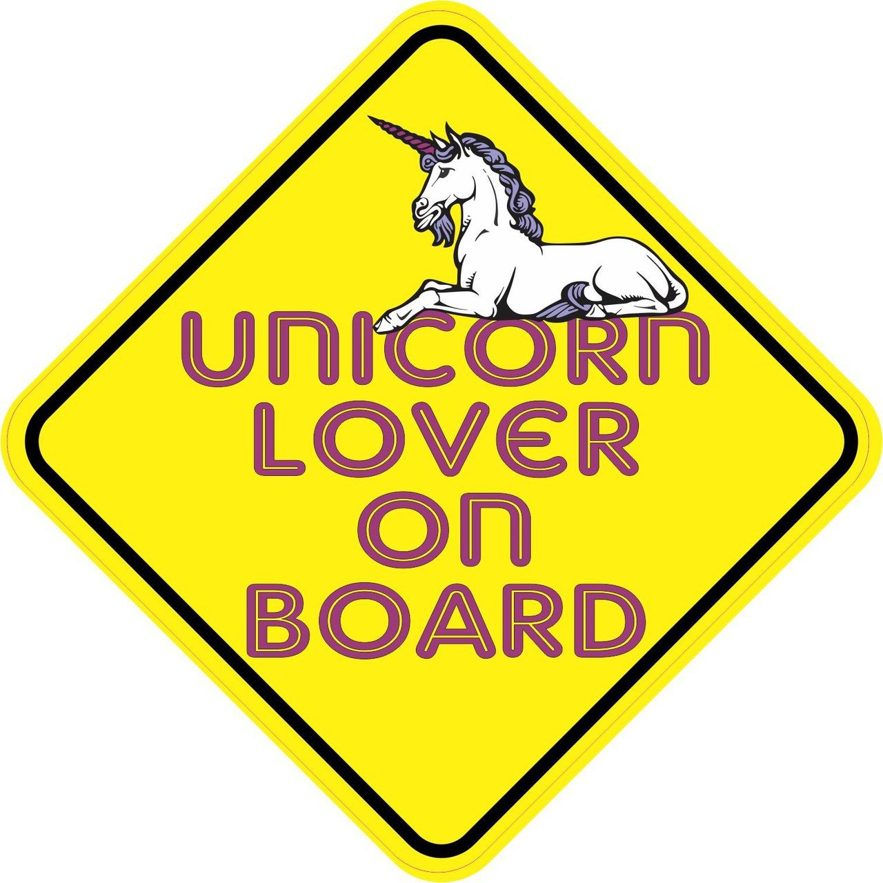 Unicorn Lover On Board Sticker