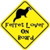 Ferret Lover On Board Sticker